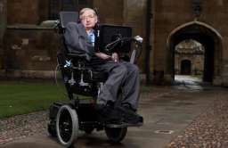 Stephen Hawking na wózku inwalidzkim