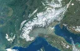 Zdjęcie satelitarne Alp