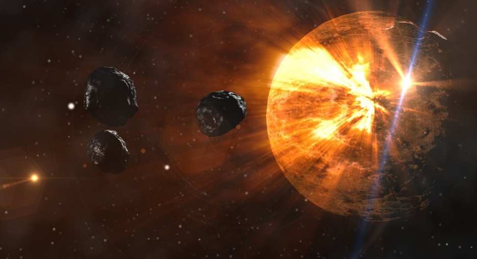 Asteroidy lecące w kierunku planety
