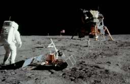 Astronauta Edwin Aldrin na Księżycu