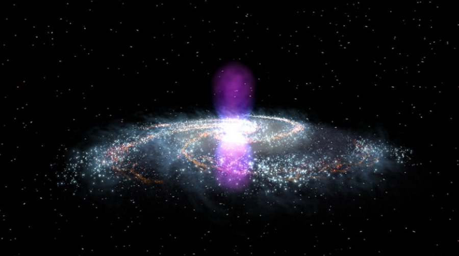 Pierwsze obserwacje chmur zimnego gazu wyrzucanego z centrum naszej galaktyki