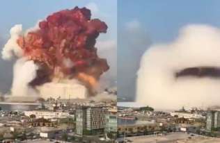 Eksplozja w Bejrucie widoczna z kosmosu