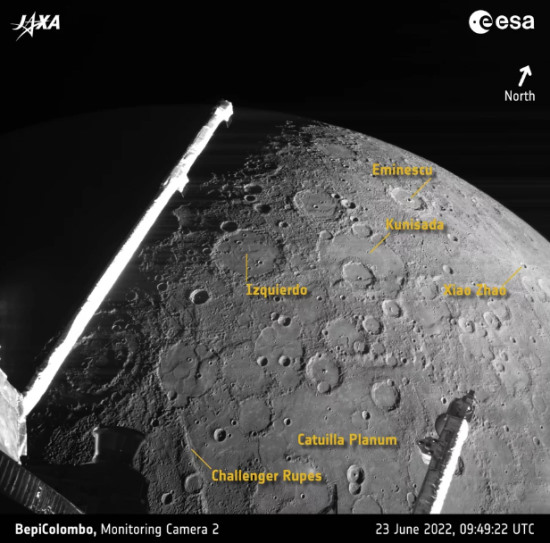 Zdjęcia Merkurego wykonane przez sondę BepiColombo