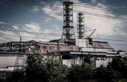Elektrownia jądrowa w Czarnobylu. Widok na reaktor nr 4