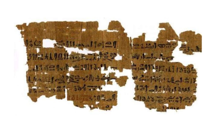 Fragmenty egipskiego papirusu