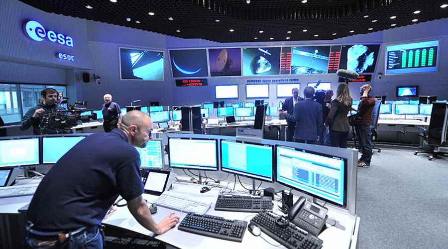Europejska Agencja Kosmiczna - wnętrze Europejskiego Centrum Operacji Kosmicznych