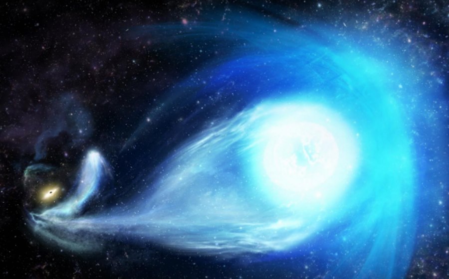 Gwiazda wyrzucona z centrum galaktyki przez czarną dziurę