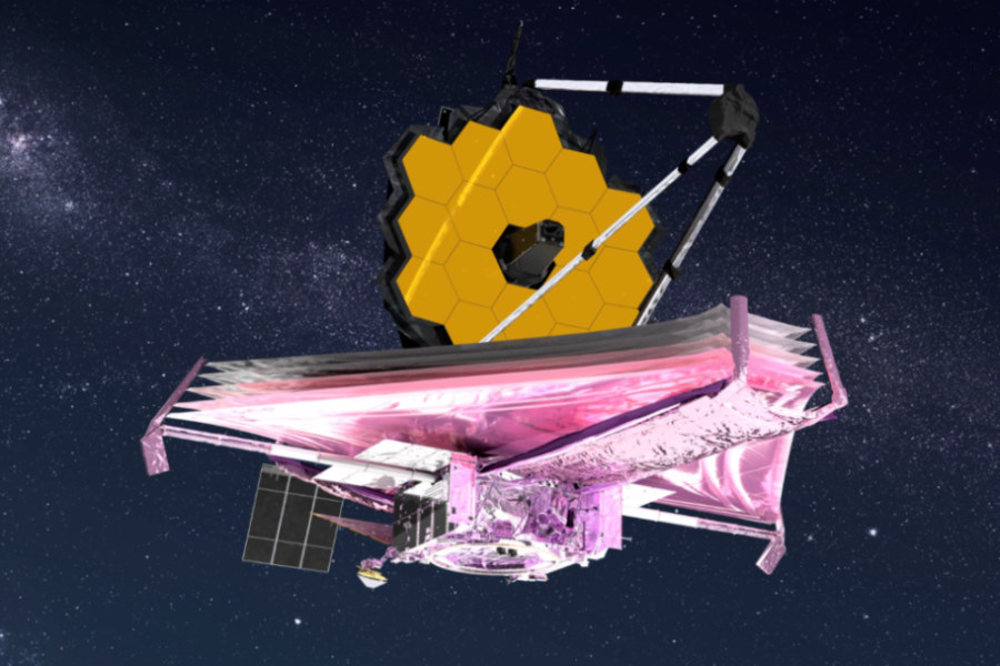 Kosmiczny Teleskop Jamesa Webba w pełni rozłożony