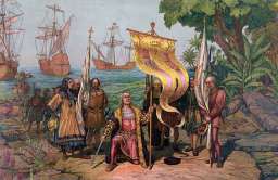 Krzysztof Kolumb przybywa do Ameryki