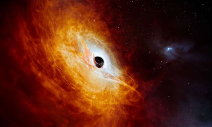 Astronomowie zidentyfikowali rekordowo jasny kwazar z niezwykle żarłoczną czarną dziurą w centrum