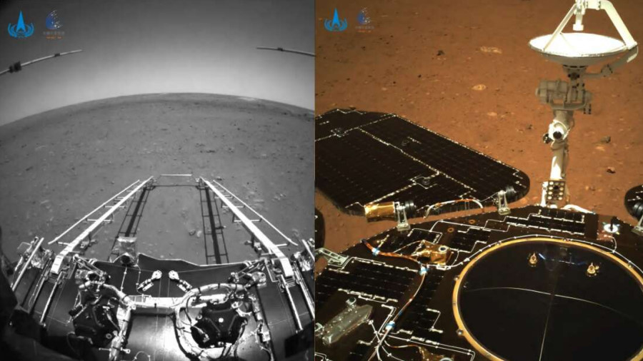 Chiński łazik Zhurong przesłał pierwsze zdjęcia z Marsa
