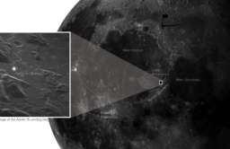 Miejsce lądowania misji Apollo 15 - pierwsze tak dokładne zdjęcie powierzchni Księżyca zrobione z Ziemi