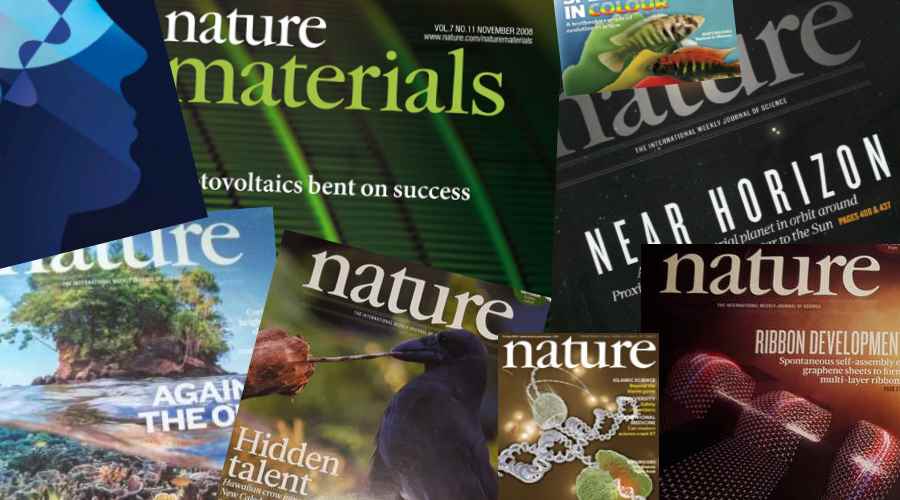 Kilka egzemplarzy magazyny "Nature"