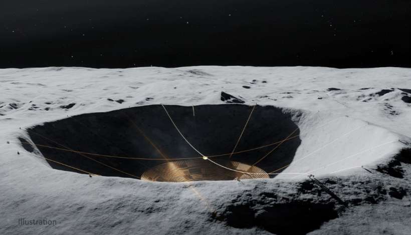 Astronomowie przedstawili projekt budowy gigantycznego teleskopu na Księżycu