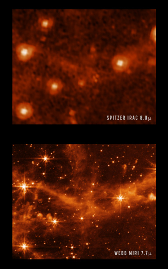 Wielkiego Obłoku Magellana - zdjęcie z teleskopu Webba i Spitzera
